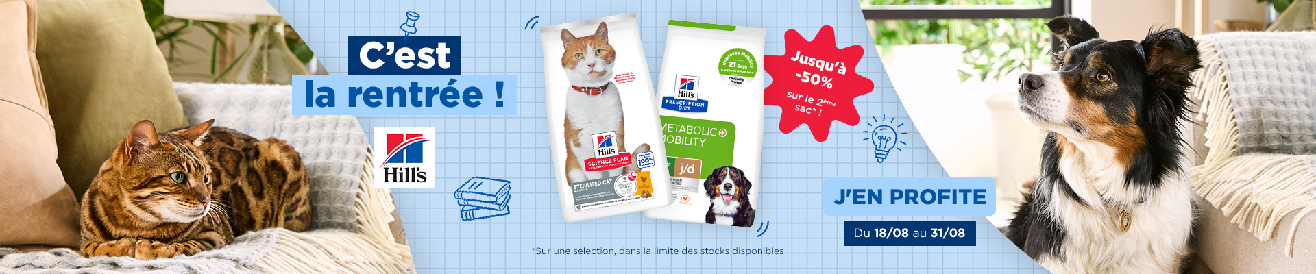 Bannière promotion Hill's spécial rentrée ! 