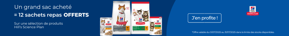 Promotions Hill's Science Plan, un sac acheté 12 sachets offerts