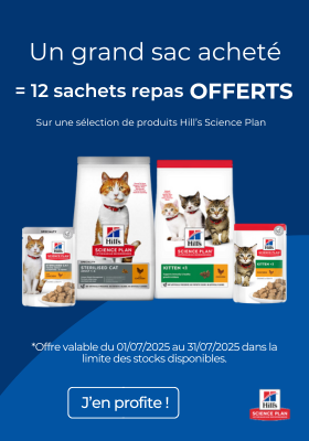Promotions Hill's Science Plan, un sac acheté 12 sachets offerts